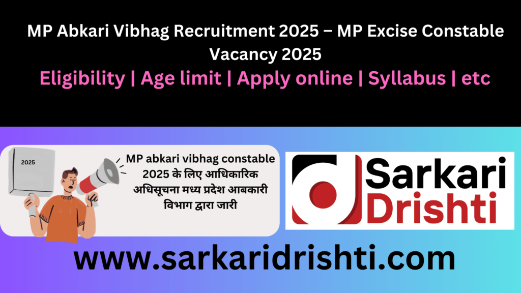 Application form for recruitment exam 2024 for direct backlog posts of abkari vibhag constable posts