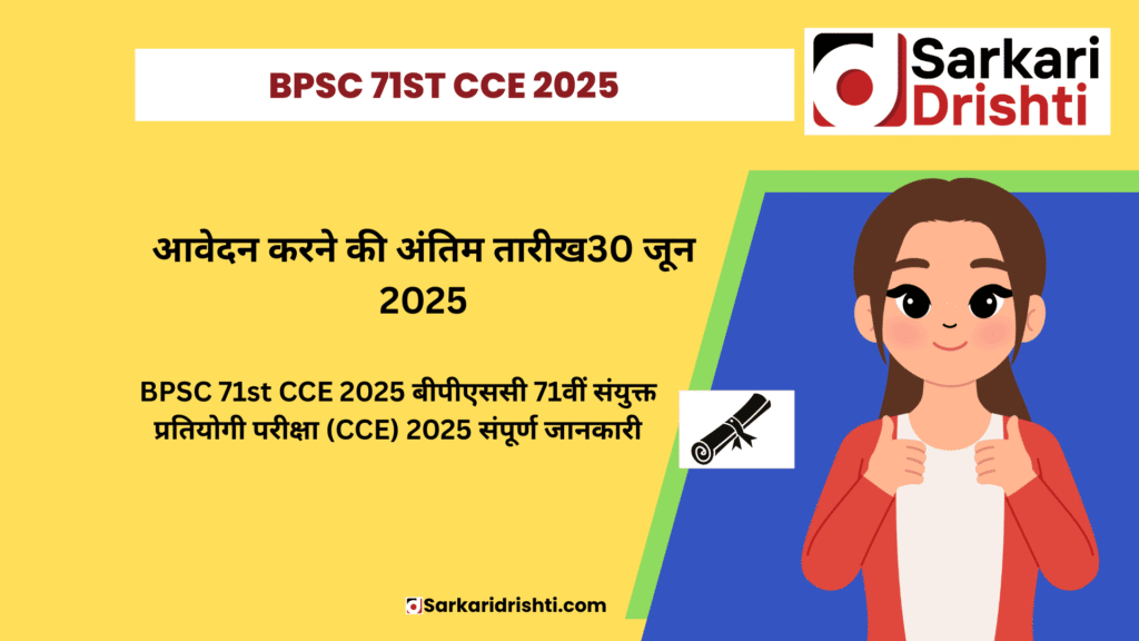 BPSC 71st CCE 2025 | बीपीएससी 71वीं संयुक्त प्रतियोगी परीक्षा (CCE) 2025